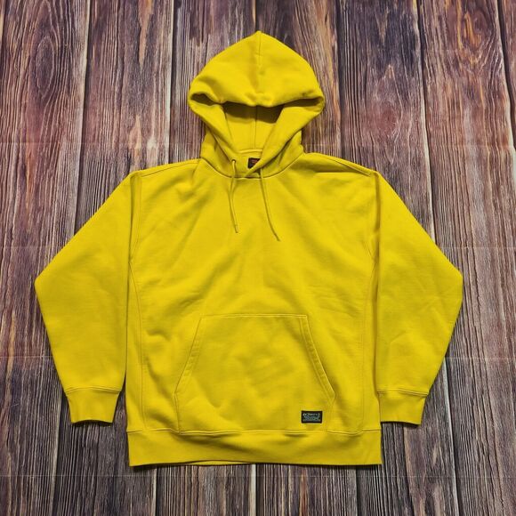 Levis Hoodie Mens Size Medium Hooded Sweatshirt Mustard Yellow Heavyweight - Picture 1 of 12